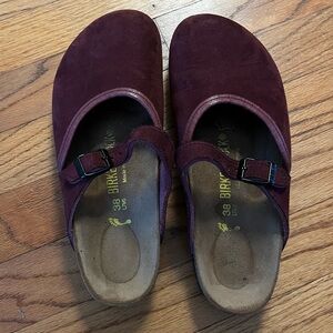 Birkenstock Ascot Burgundy/Purple Mary Jane Clogs